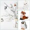 10 Pieces Forest Animals Ornaments Woodland Animal Faux Fur Plush Hanging Ornaments Family Educational Playset for Fall, Christmas, Winter Birthday Party Supplies(Animals)